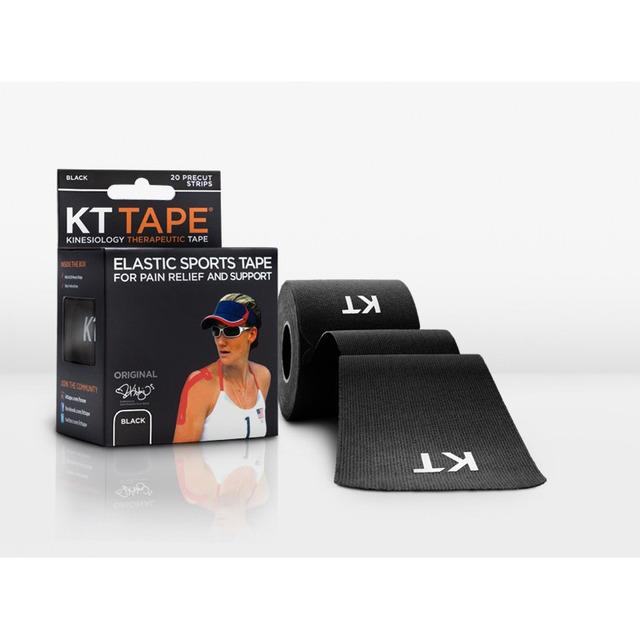 Vendaje Kinesiotape KT Tape original - 100% algodon negro