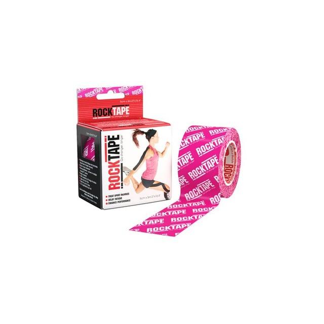 Vendaje RockTape logotipo rosa 5 cm ancho - 5 m largo (6 rollos)