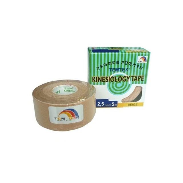 Kinesiology tape - 2,5cm x 5m Beige 12uds