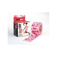 Vendaje RockTape Camo rosa 5 cm ancho -5 m largo (6 rollos)